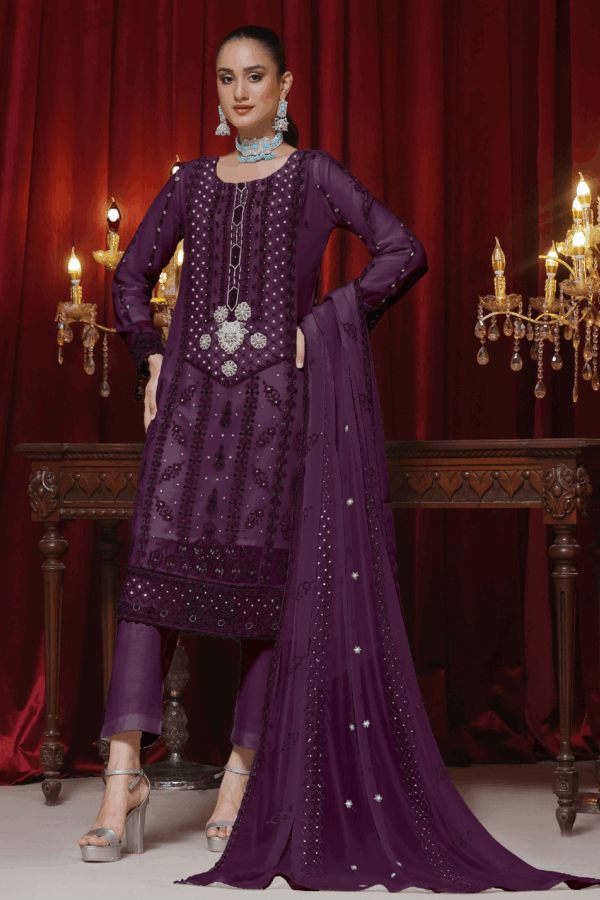 FARIA Launching New Stitched 3 Piece Embroidered Luxury Embroidered Chiffon Collection