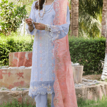 Silvana – Ready-To-Wear 3-Piece Premium Heavy Chiken-Kari Embroidered Bana Dora Lawn Collection