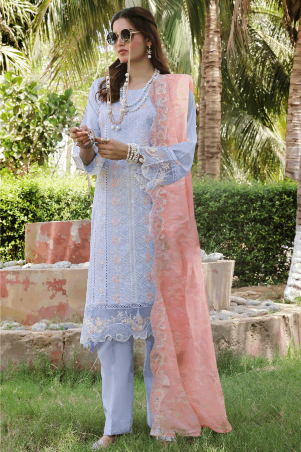 Silvana – Ready-To-Wear 3-Piece Premium Heavy Chiken-Kari Embroidered Bana Dora Lawn Collection