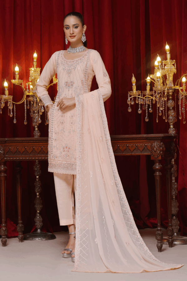 FARIA Launching New Stitched 3 Piece Embroidered Luxury Embroidered Chiffon Collection