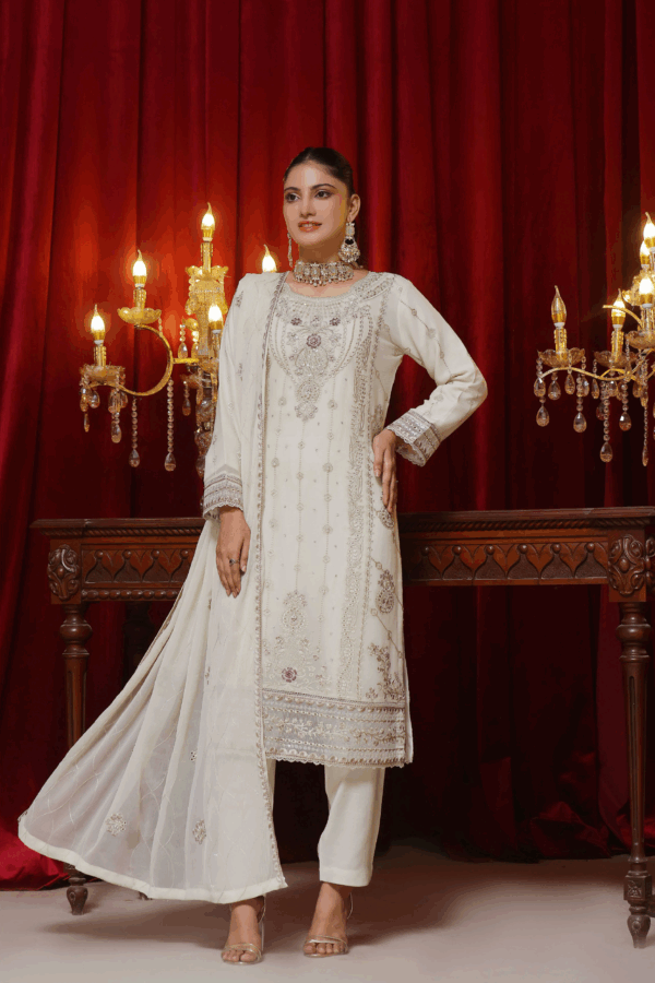 FARIA Launching New Stitched 3 Piece Embroidered Luxury Embroidered Chiffon Collection