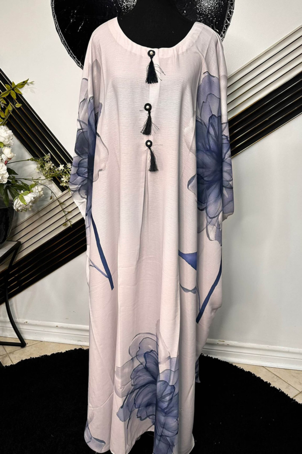 Elegant Floral Printed Kaftan – Premium Georgette Fabric