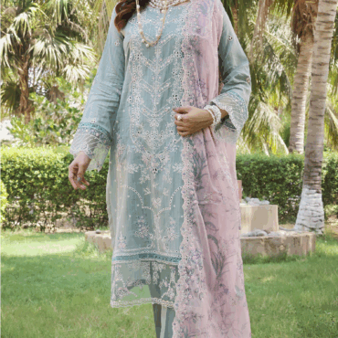 Silvana – Ready-To-Wear 3-Piece Premium Heavy Chiken-Kari Embroidered Bana Dora Lawn Collection