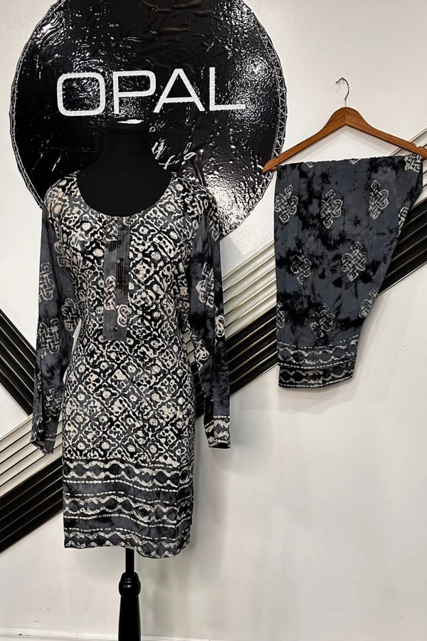 Elegant 2-Piece Printed Casual Wear Suit