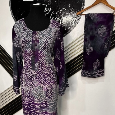 Elegant 2-Piece Printed Casual Wear Suit