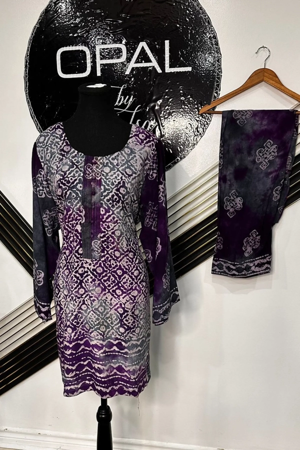 Elegant 2-Piece Printed Casual Wear Suit