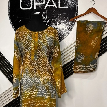 Elegant 2-Piece Printed Casual Wear Suit