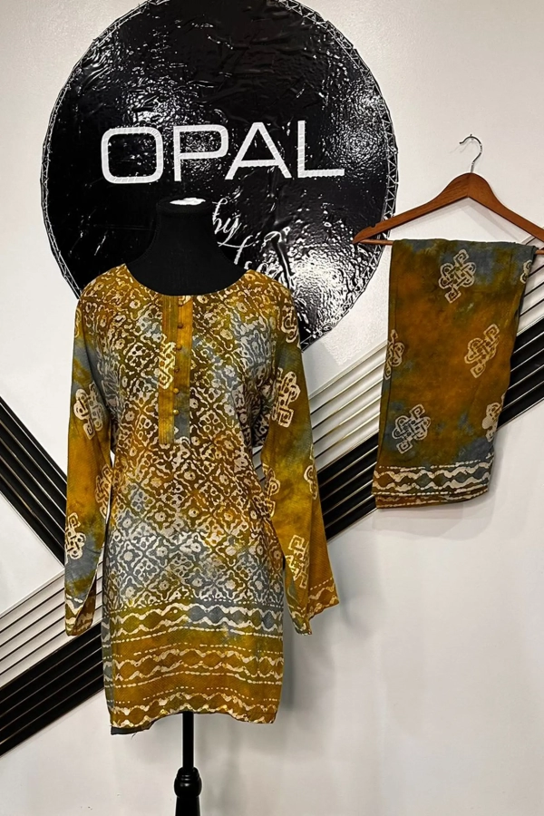 Elegant 2-Piece Printed Casual Wear Suit