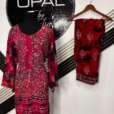 Elegant 2-Piece Printed Casual Wear Suit