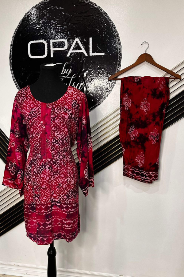 Elegant 2-Piece Printed Casual Wear Suit