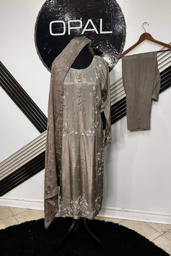 Embroidered Sheesha silk