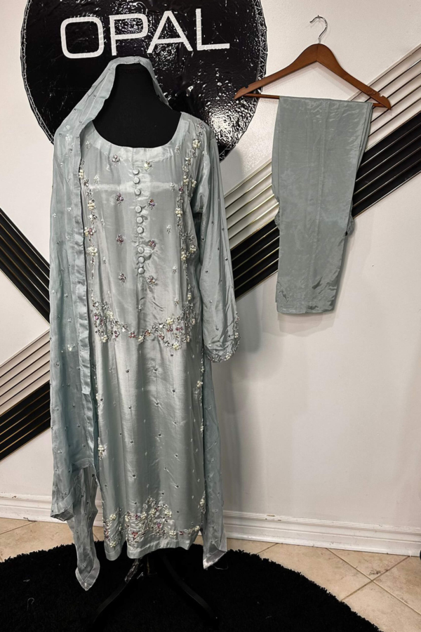 Embroidered Sheesha silk