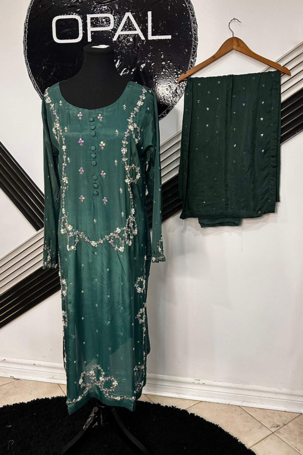 Stylish Silk Embroidered Dress