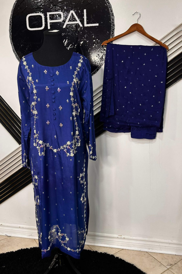 Stylish Silk Embroidered Dress