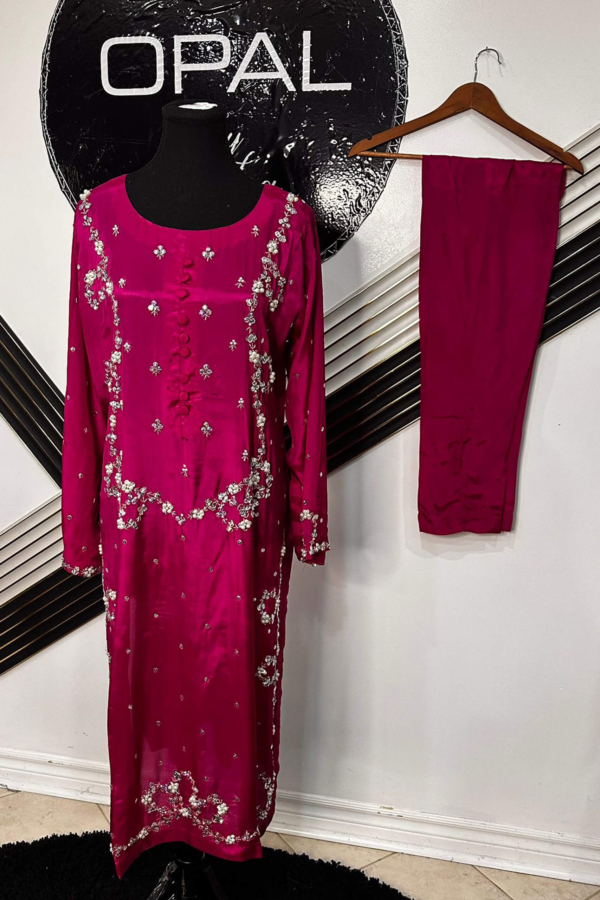 Stylish Silk Embroidered Dress