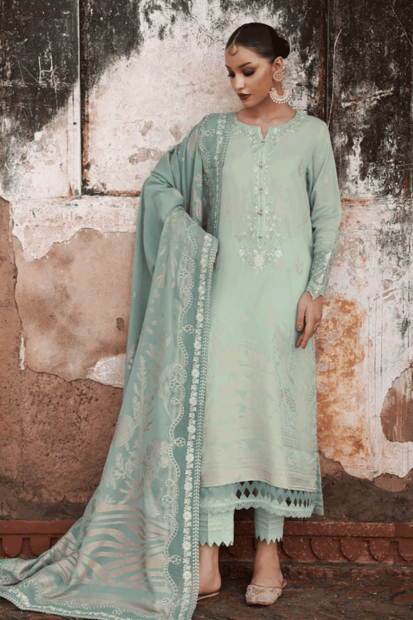 Classic 3-Piece Dress with Fine Embroidered
