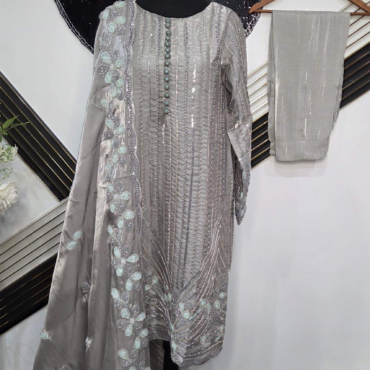 Tissue Silk Fabric Cut Dana and 3D Flower