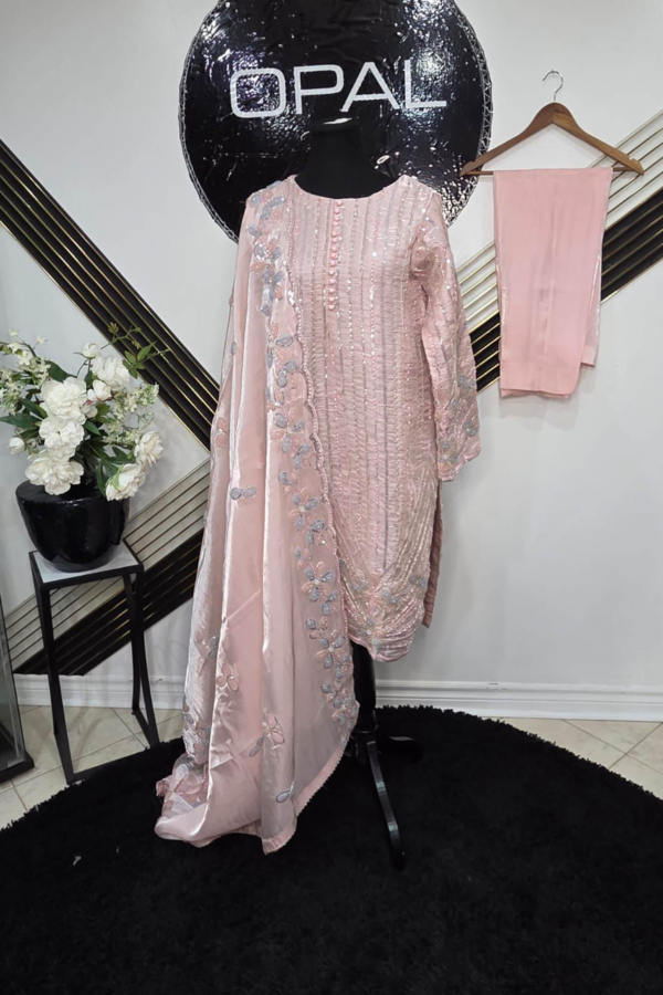 Tissue Silk Fabric Cut Dana and 3D Flower