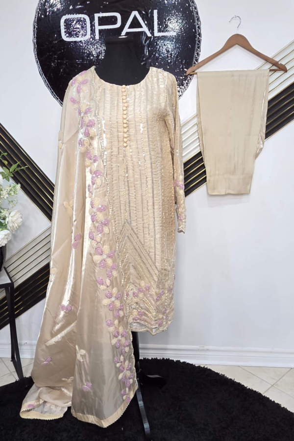 Tissue Silk Fabric Cut Dana and 3D Flower