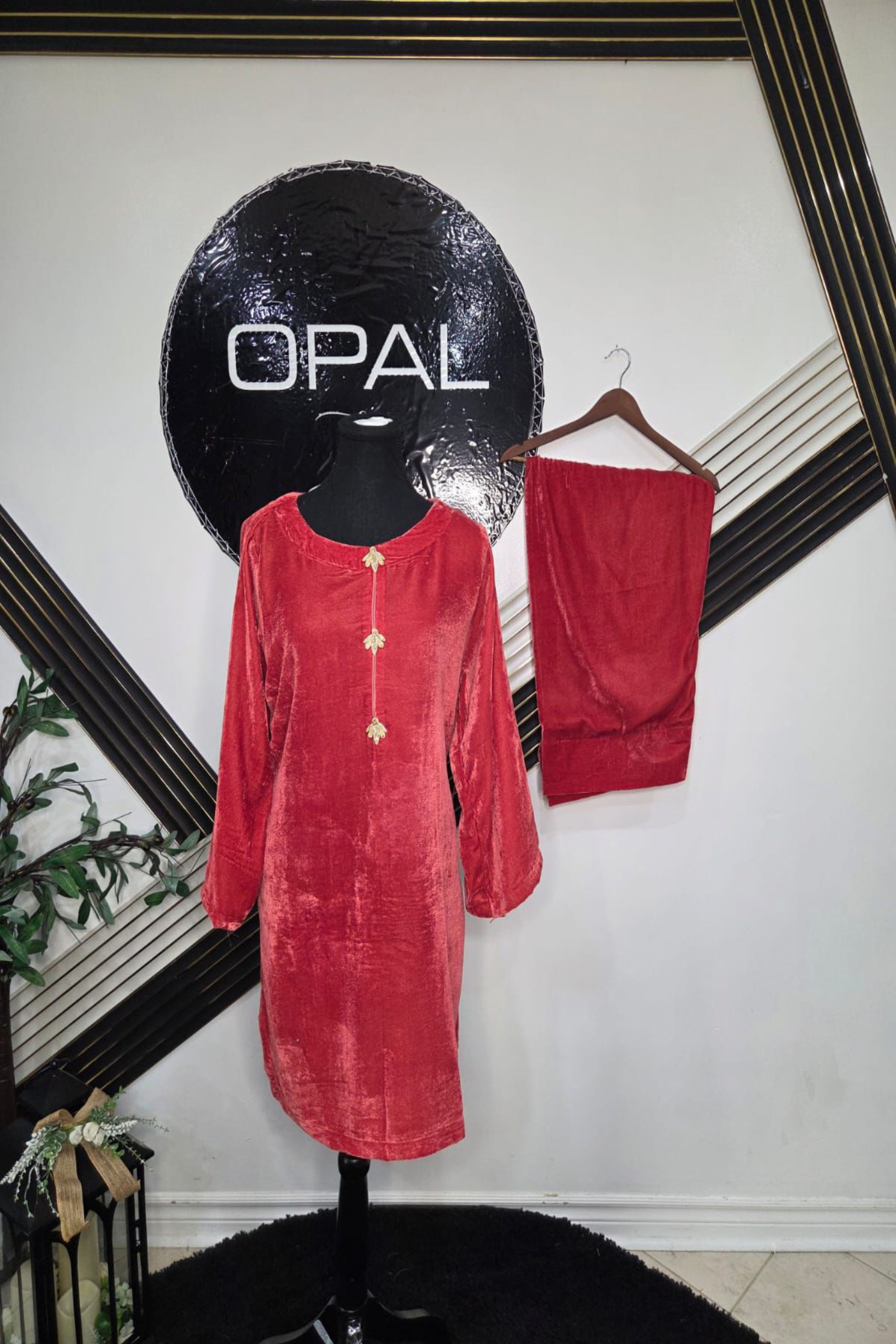 Plain Velvet Co-ord Set